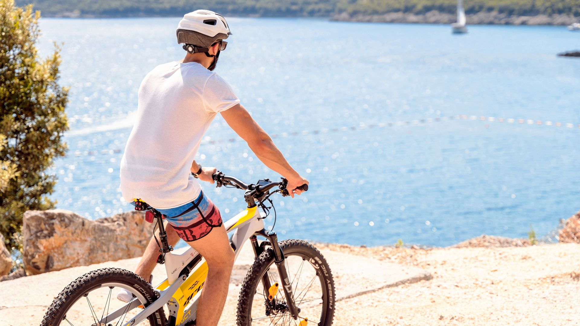 Cykling längs kusten